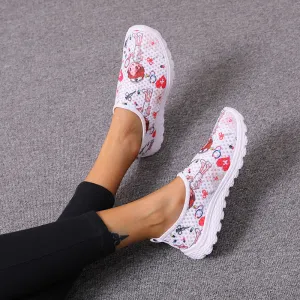 Casual Single Shoes Head Flat Bottom Cartoon Women's Shoes