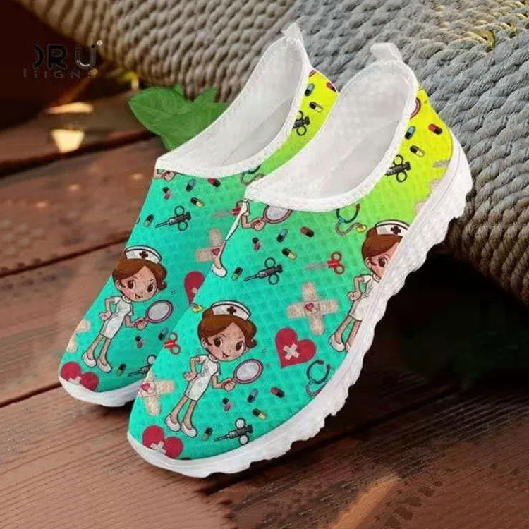 Casual Single Shoes Head Flat Bottom Cartoon Women's Shoes