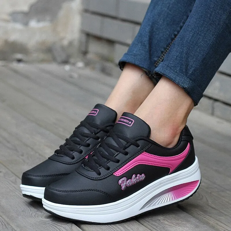Cuzcare Orthopedic Shoes Women Platform Comfy Walking Sneakers
