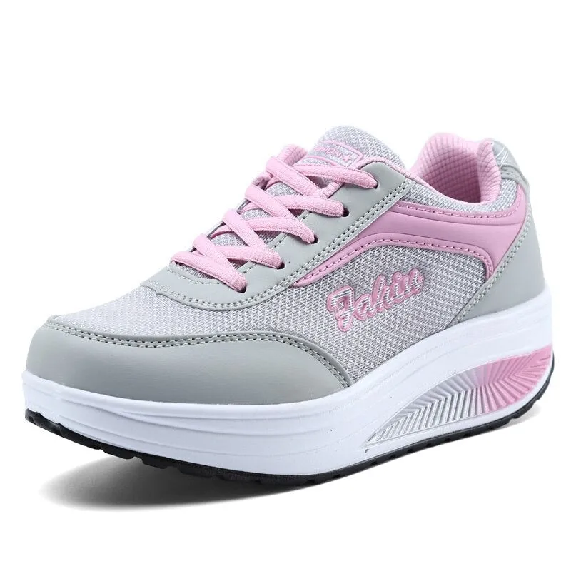 Cuzcare Orthopedic Shoes Women Platform Comfy Walking Sneakers