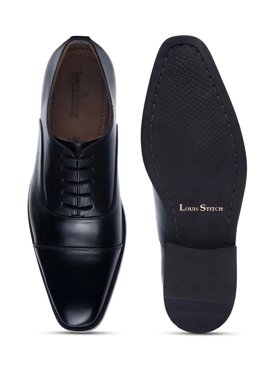 Jet Black Handmade Premium Italian Leather Oxfords