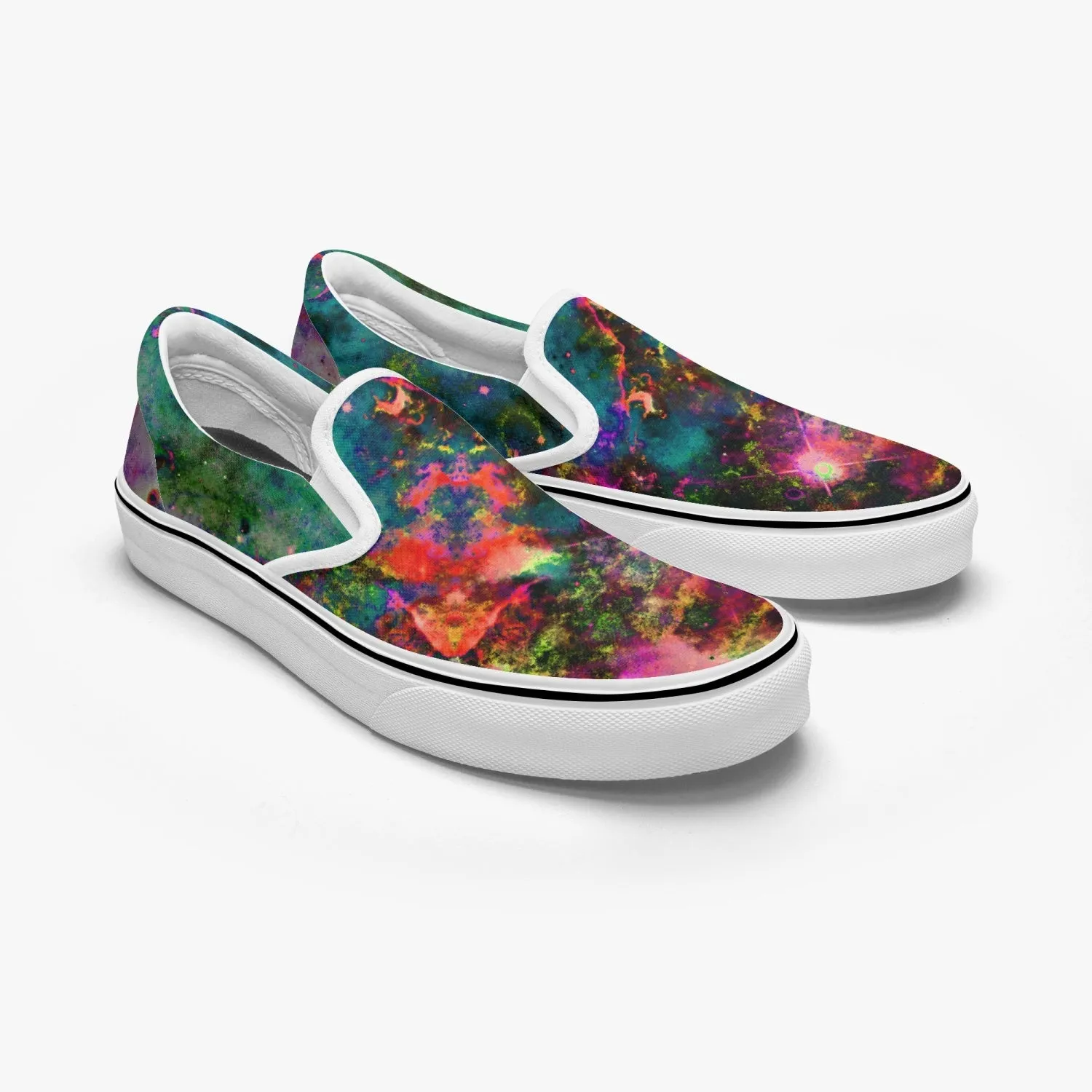 Lucid Split-Style Psychedelic Slip-On Shoes