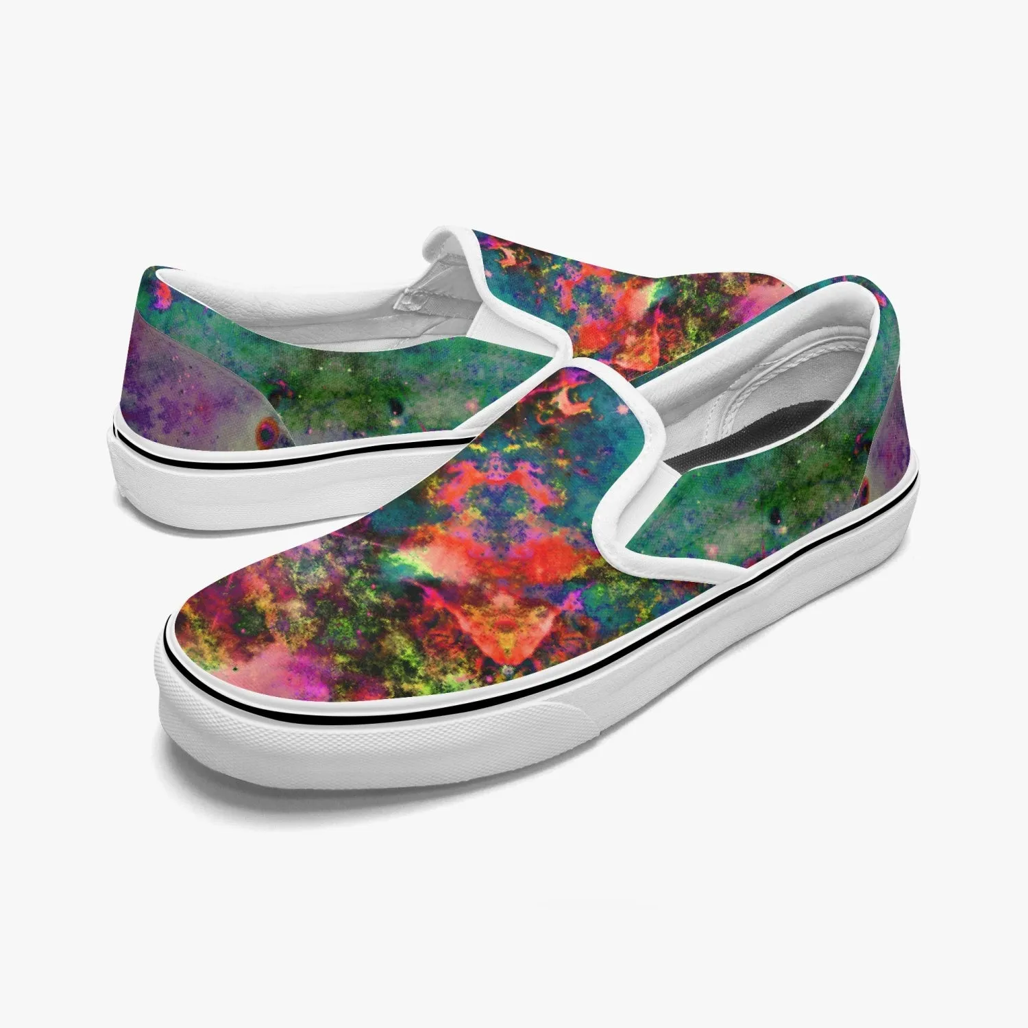 Lucid Split-Style Psychedelic Slip-On Shoes