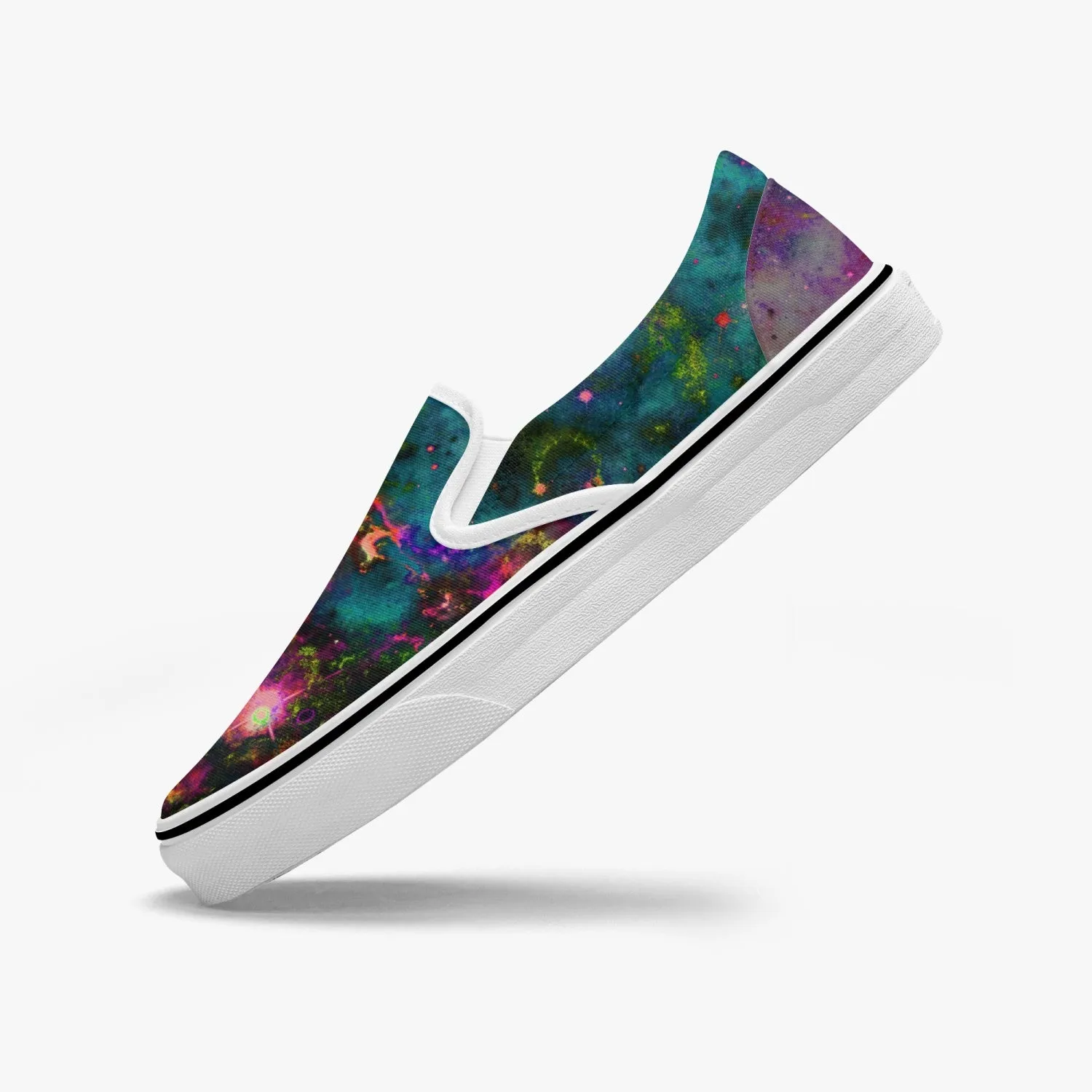 Lucid Split-Style Psychedelic Slip-On Shoes