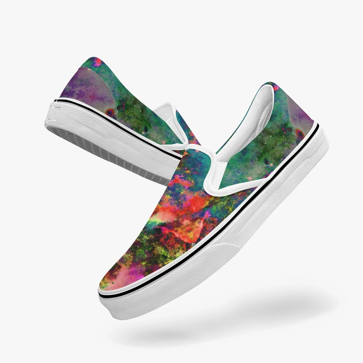 Lucid Split-Style Psychedelic Slip-On Shoes