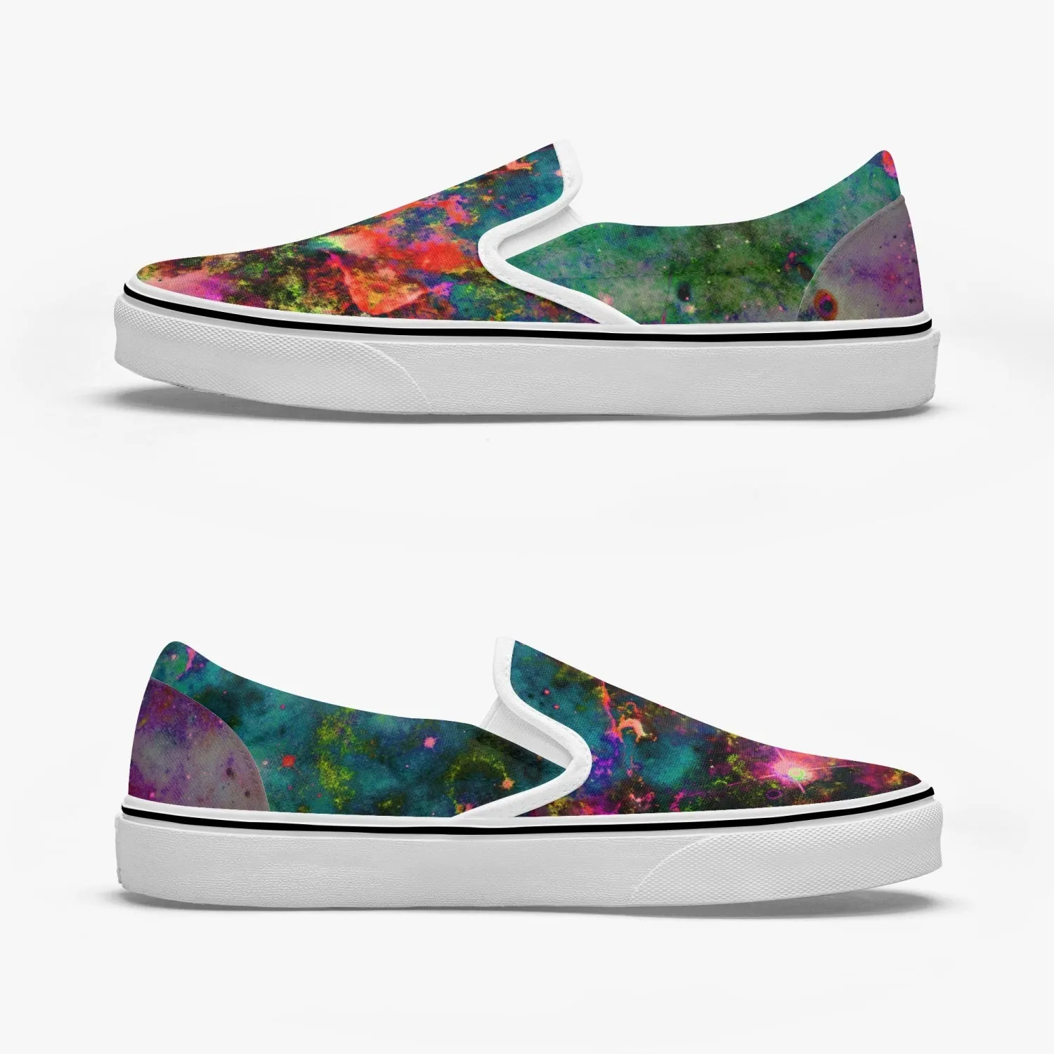 Lucid Split-Style Psychedelic Slip-On Shoes
