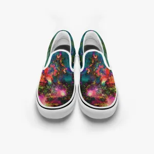 Lucid Split-Style Psychedelic Slip-On Shoes