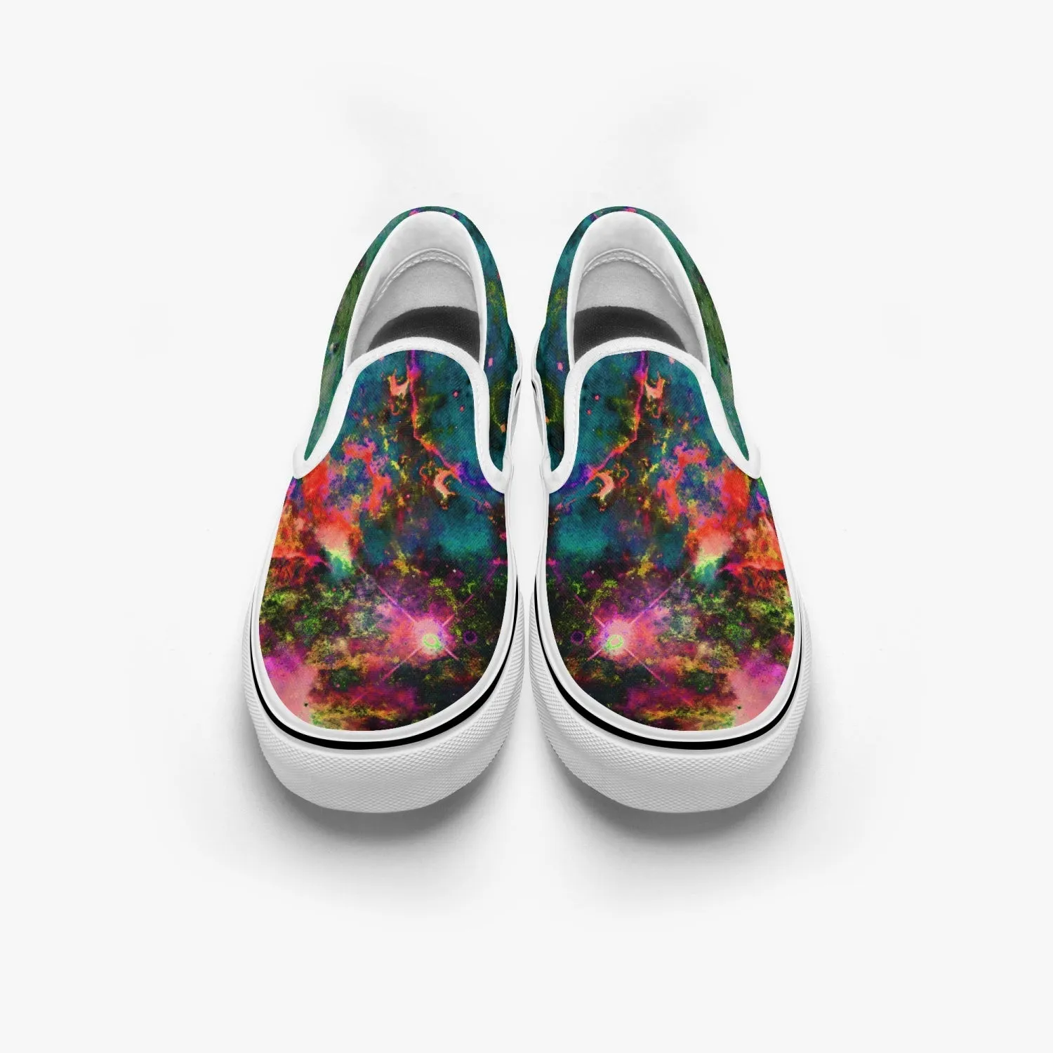 Lucid Split-Style Psychedelic Slip-On Shoes