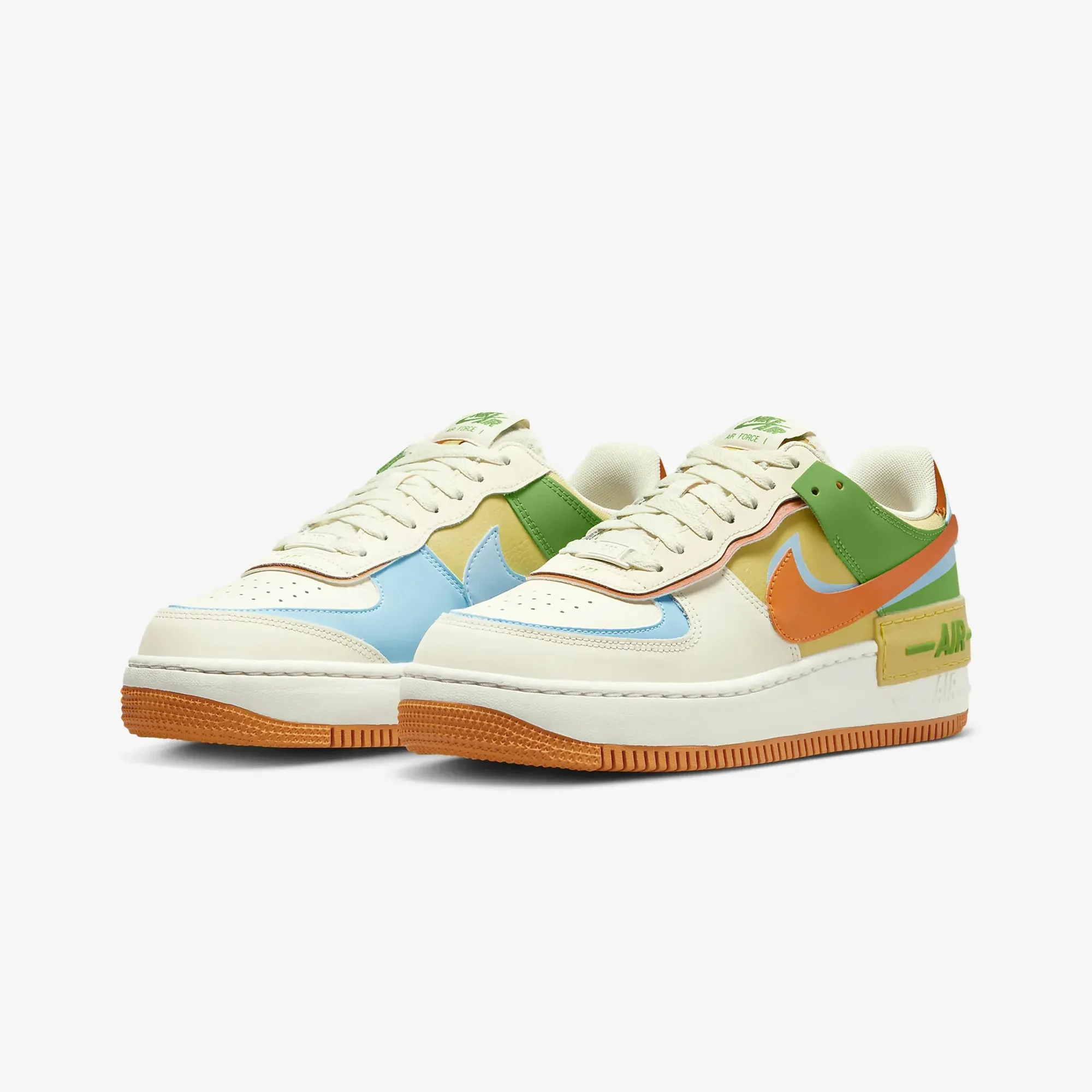 Nike | WMN'S AIR FORCE 1 SHADOW  { COCONUT MILK/MONARCH-AQUARIUS BLUE