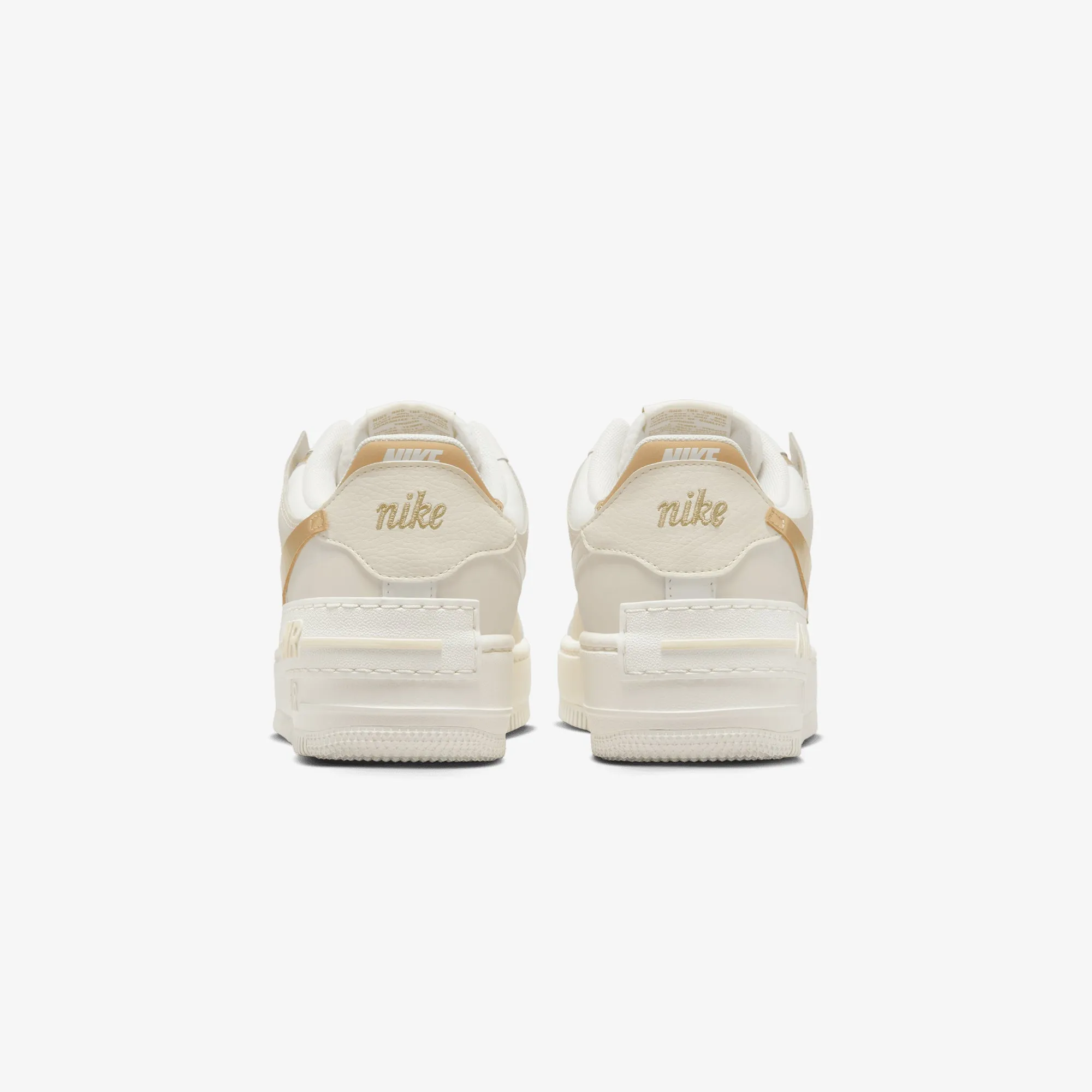 NIKE | WMNS'S AIR FORCE 1 SHADOW { SAIL/METALLIC GOLD-COCONUT MILK
