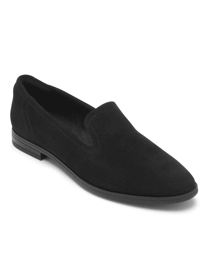 Rockport Women's Perpetua Perforated Loafer Black CI1341
