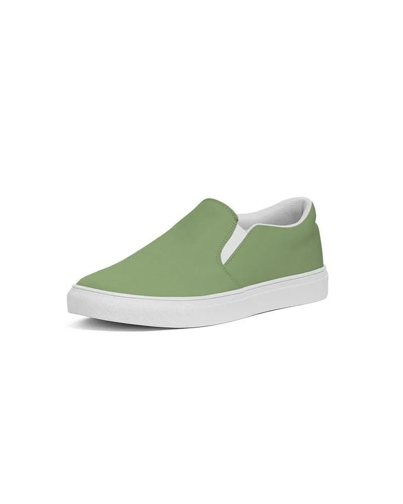 Shaded Pastel Warm Green Slip-On Canvas Sneakers | Men's | C30M0Y60K30