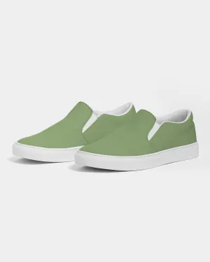 Shaded Pastel Warm Green Slip-On Canvas Sneakers | Men's | C30M0Y60K30