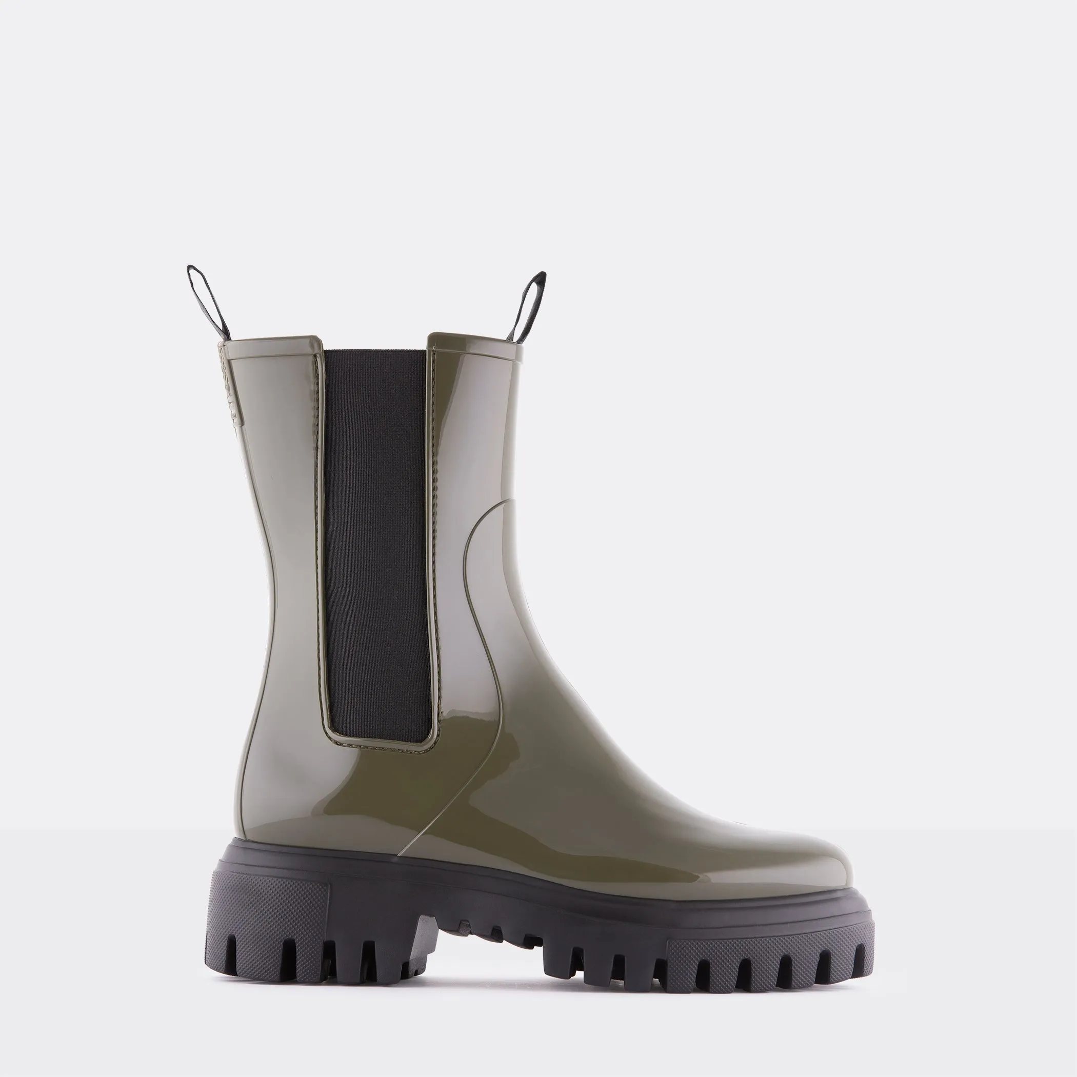 Vegan Mid Calf Military Green Boots