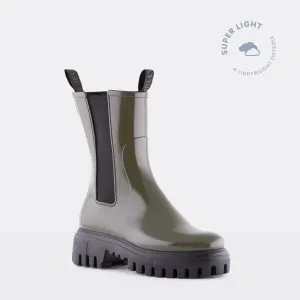 Vegan Mid Calf Military Green Boots